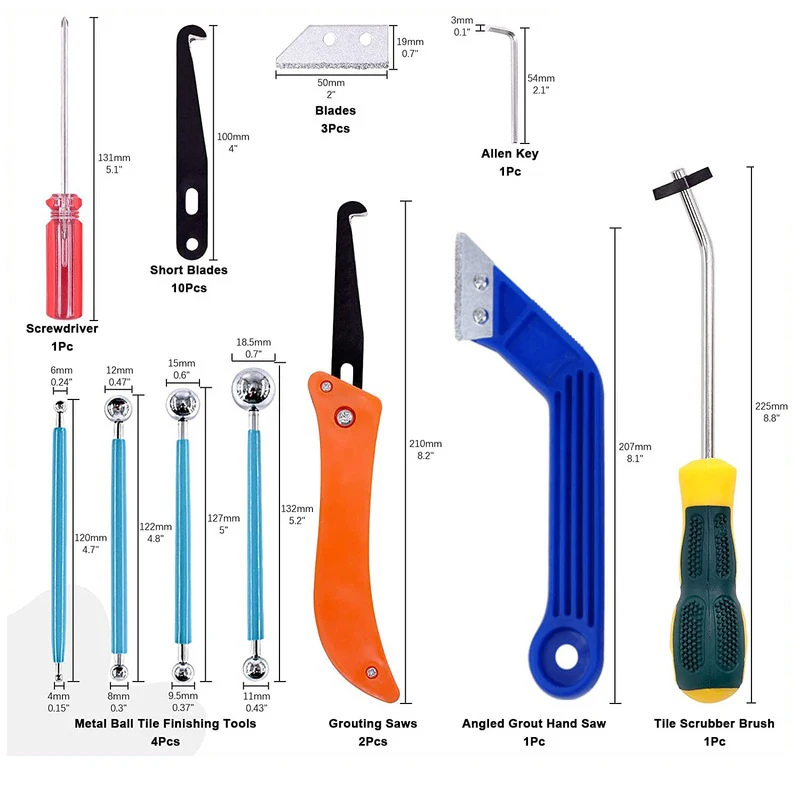 Derz Temizleme Aletleri 22 Par - Grout Saw Removal incelemesi ve fiyatı