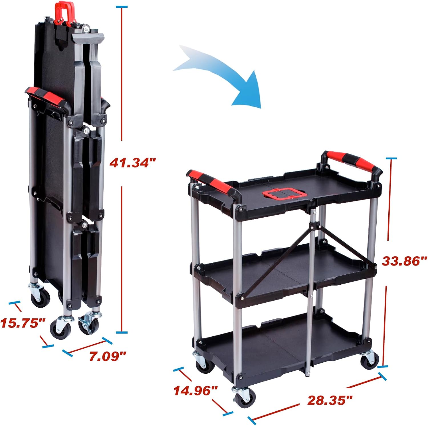 3 Raflı Katlanabilir Tekerlekl - Home Improvement Tim incelemesi ve fiyatı
